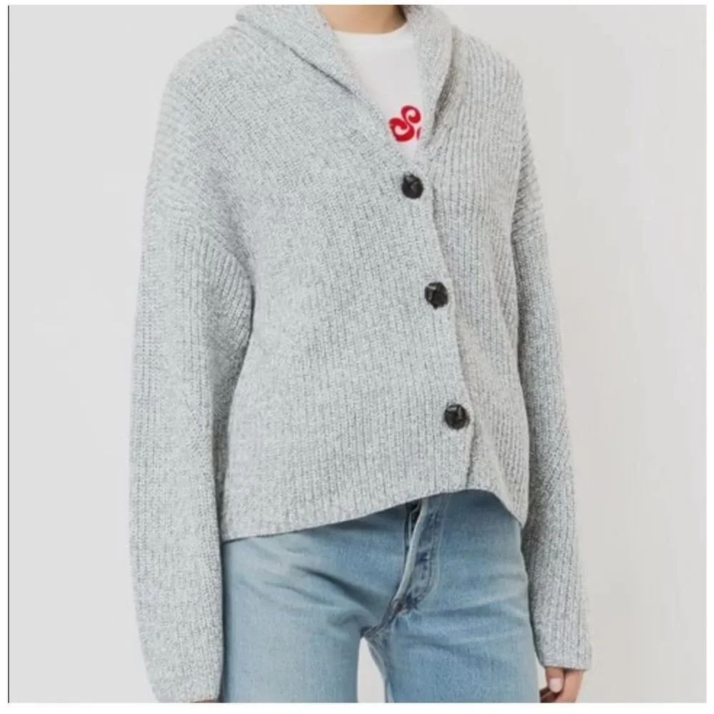 Rag and Bone XS Grandpa Grey Cardigan Sweater